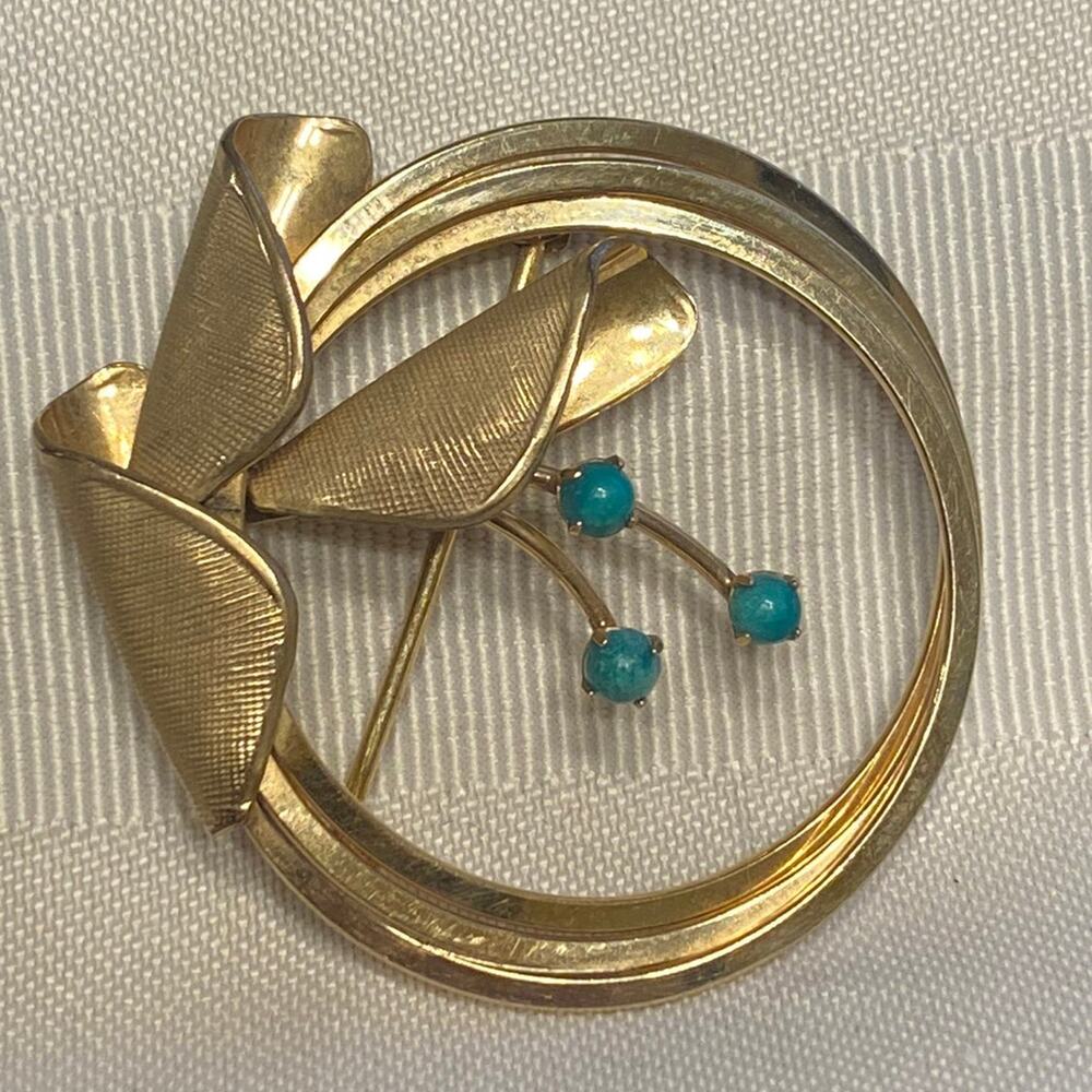 Gorgeous Vintage Carl Art 12K Gold Filled Brooch Pin